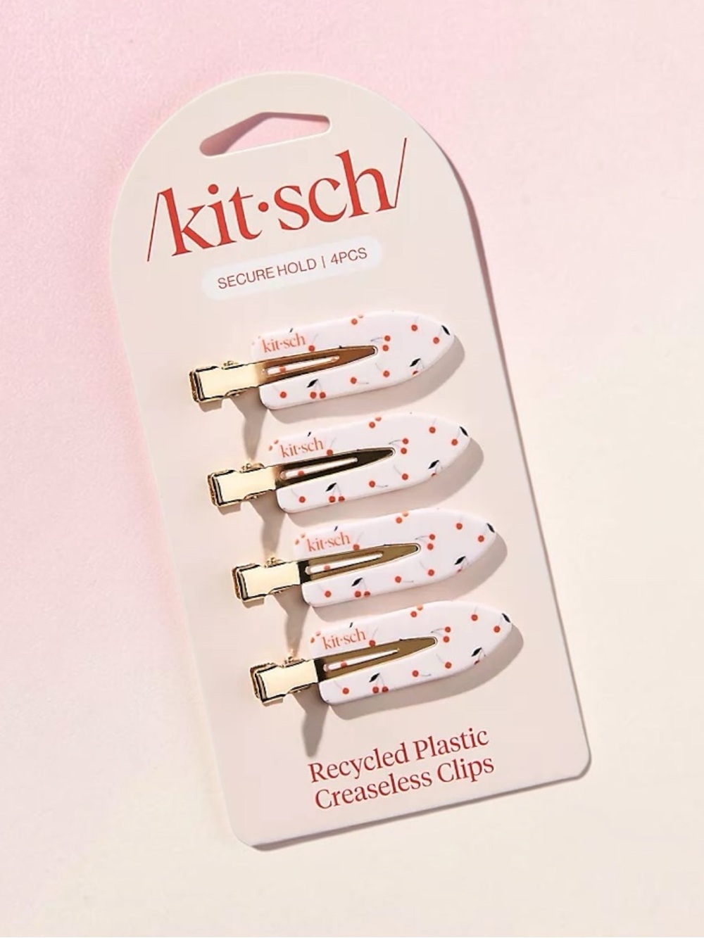 Kitsch Cherry Print Creaseless Hair Clips